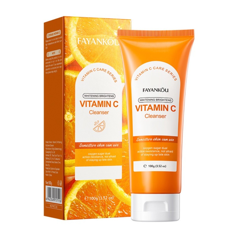 Vitamin C Powder - คลีนเซอร์หน้าขาวใส วิตามินซี ไบรท์เทนนิ่ง คลีนซิ่งมิลค์ ไนอะซินาไมด์ ผลิตภัณฑ์ทำความสะอาดผิวหน้าสำหรับสาวๆ