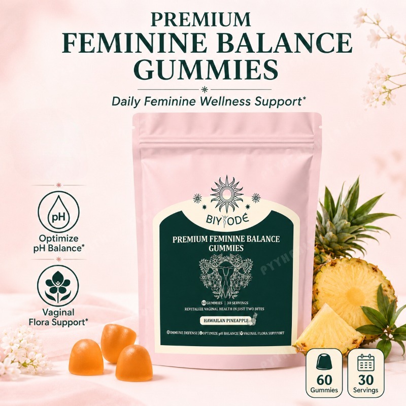 Vitamin C Powder - BIYODE วิตามินกัมมี่โปรไบโอติกสำหรับผู้หญิง ผสมวิตามินซี ผงสับปะรด และบาซิลลัส โคอากูลันส์