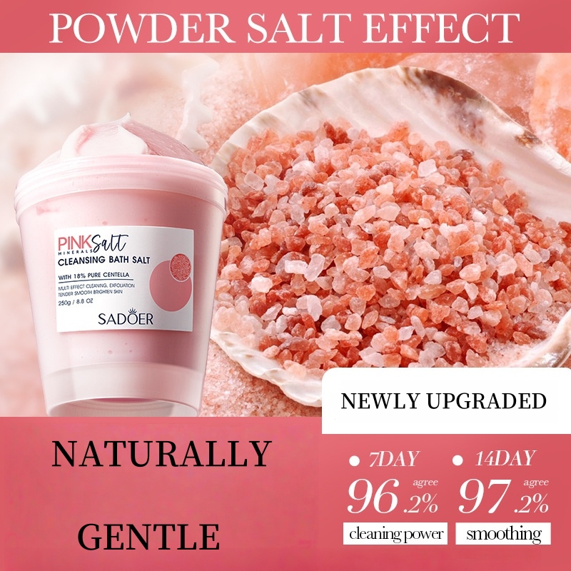 Skincare Himalaya - ซาโดเออร์ ผงเกลือหิมาลัย เกลืออาบน้ำทำความสะอาดผิว ขัดผิว กำจัดเซลล์ผิวที่ตายแล้ว เกลืออาบน้ำบำรุงผิว