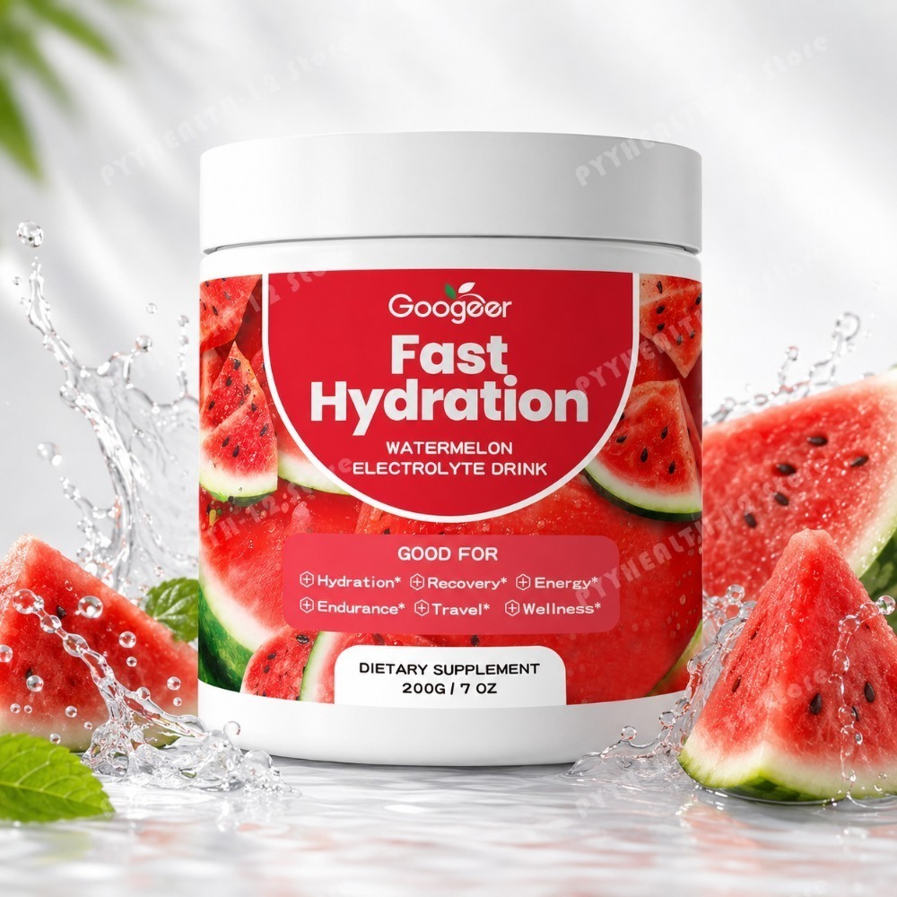 Vitamin C Powder - โกเกอร์ ผงเครื่องดื่มรสแตงโมผสมวิตามินซี บี12 และแร่ธาตุ ช่วยเติมน้ำให้ร่างกายทุกวัน ชงง่าย